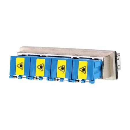 Molex Lc Adapter, Eight Port, Blue Metal Body, Ceramic Alignment Sleeve, Snap Mount Style, Lc Footprint 1061210950